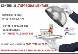 Contro lo spreco alimentare: concorso di idee “Doggy bag all’italiana”